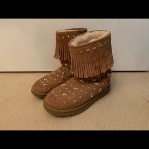 JIMMY CHOO & UGG Shearling Embellished Boots